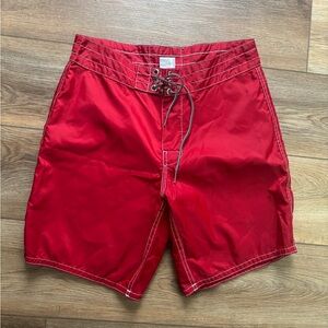 Birdwell Red Board Shorts for Men